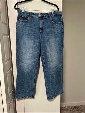 LOFT Straight-Leg Mid Blue Denim Jeans